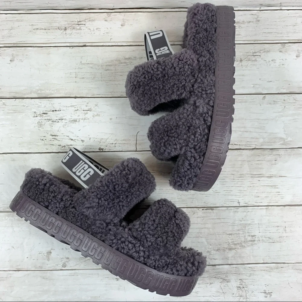 UGG Oh Flufflita Platform Sandals Slippers